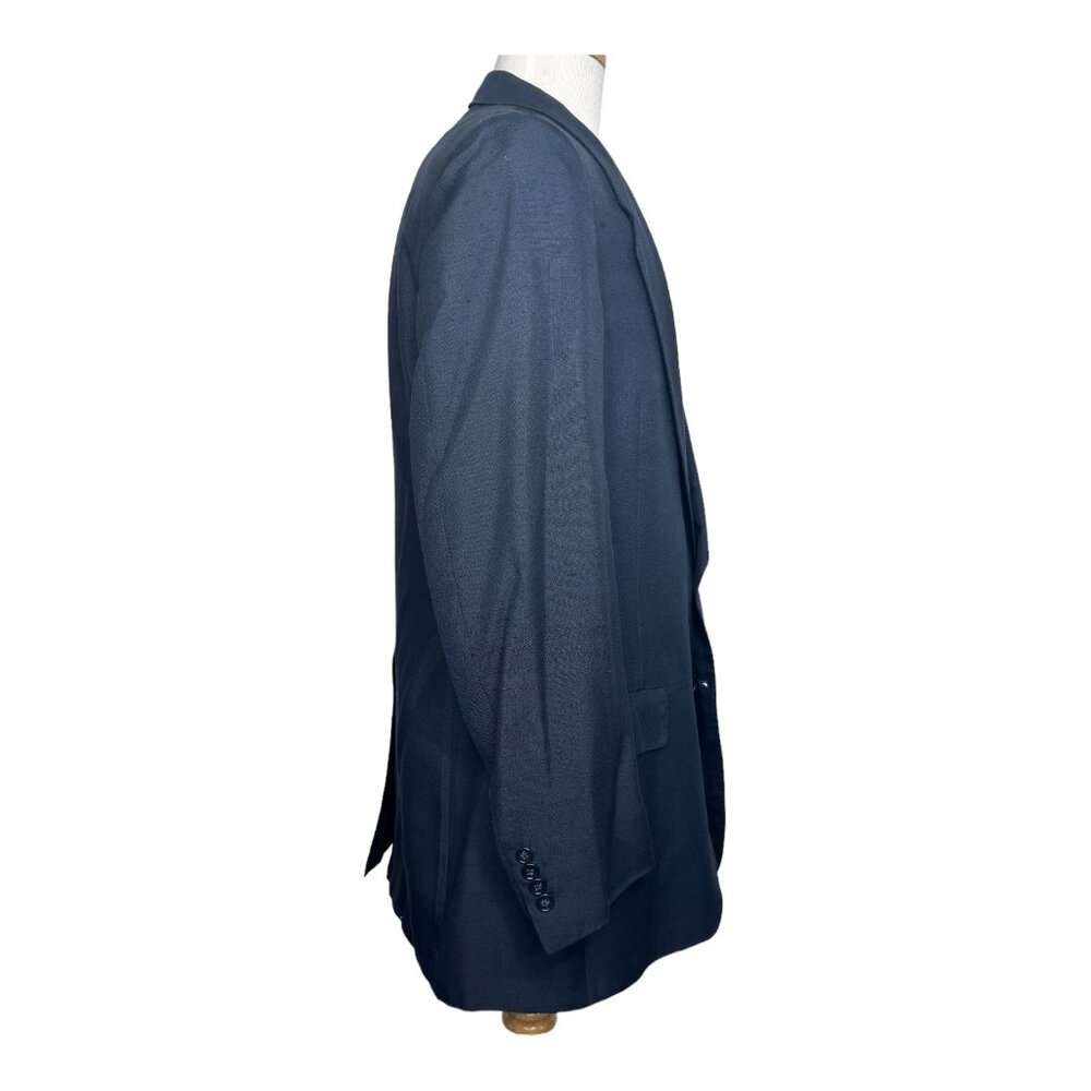 Dior Vintage Men's Blazer Single Breast 100% Silk Navy Blue 44" Chest - Picture 6 of 13